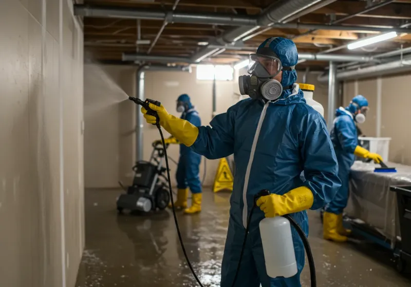 Basement Sanitization and Antimicrobial Treatment process in Hudson, OH